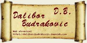 Dalibor Budraković vizit kartica